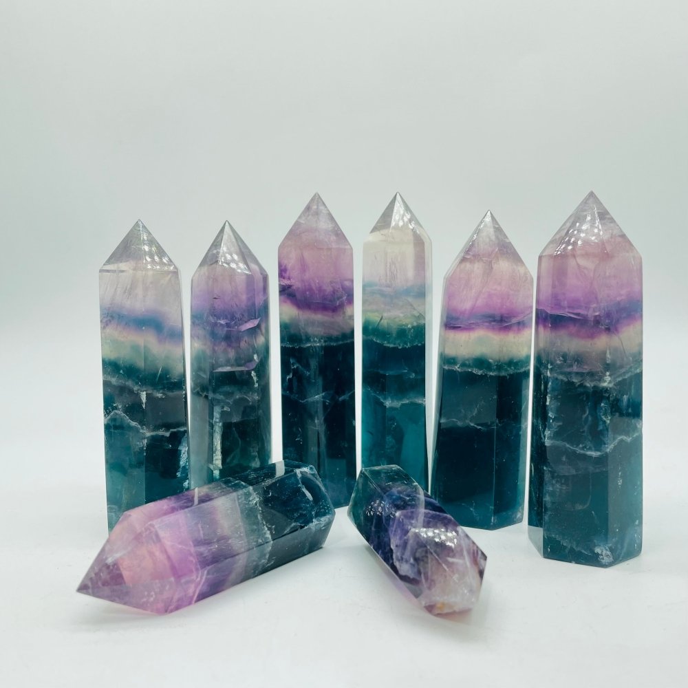 Blue Purple Fluorite Points Tower Wholesale -Wholesale Crystals