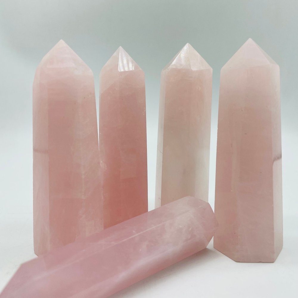 Brazil Rose Quartz Point Tower Wholesale -Wholesale Crystals