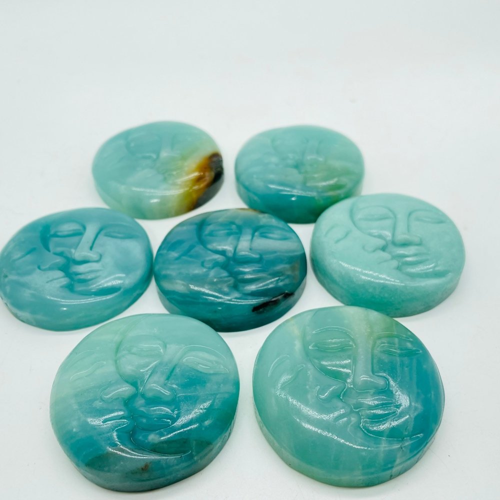 Caribbean Calcite Sun Moon Face Wholesale -Wholesale Crystals