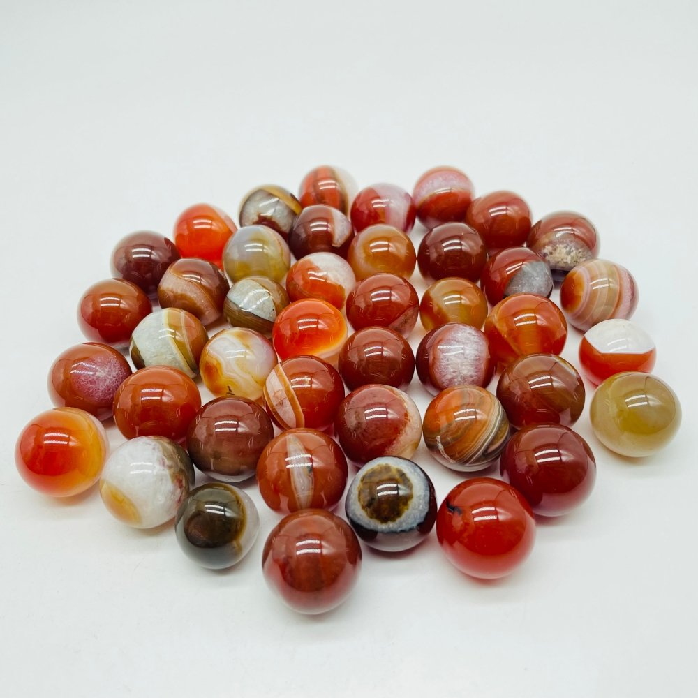 Carnelian Mixed Quartz Stripe Spheres Wholesale -Wholesale Crystals