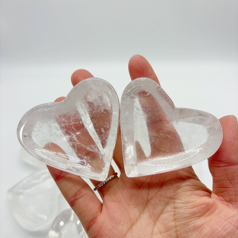 Clear Quartz Heart Shape Shallow Bowl Wholesale -Wholesale Crystals
