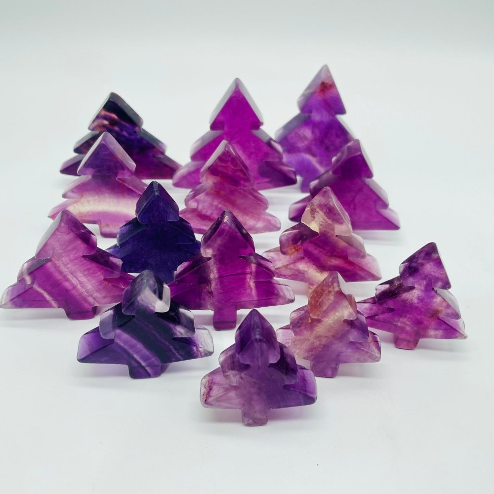Dark Purple Fluorite Pine Tree Christmas Tree Wholesale -Wholesale Crystals