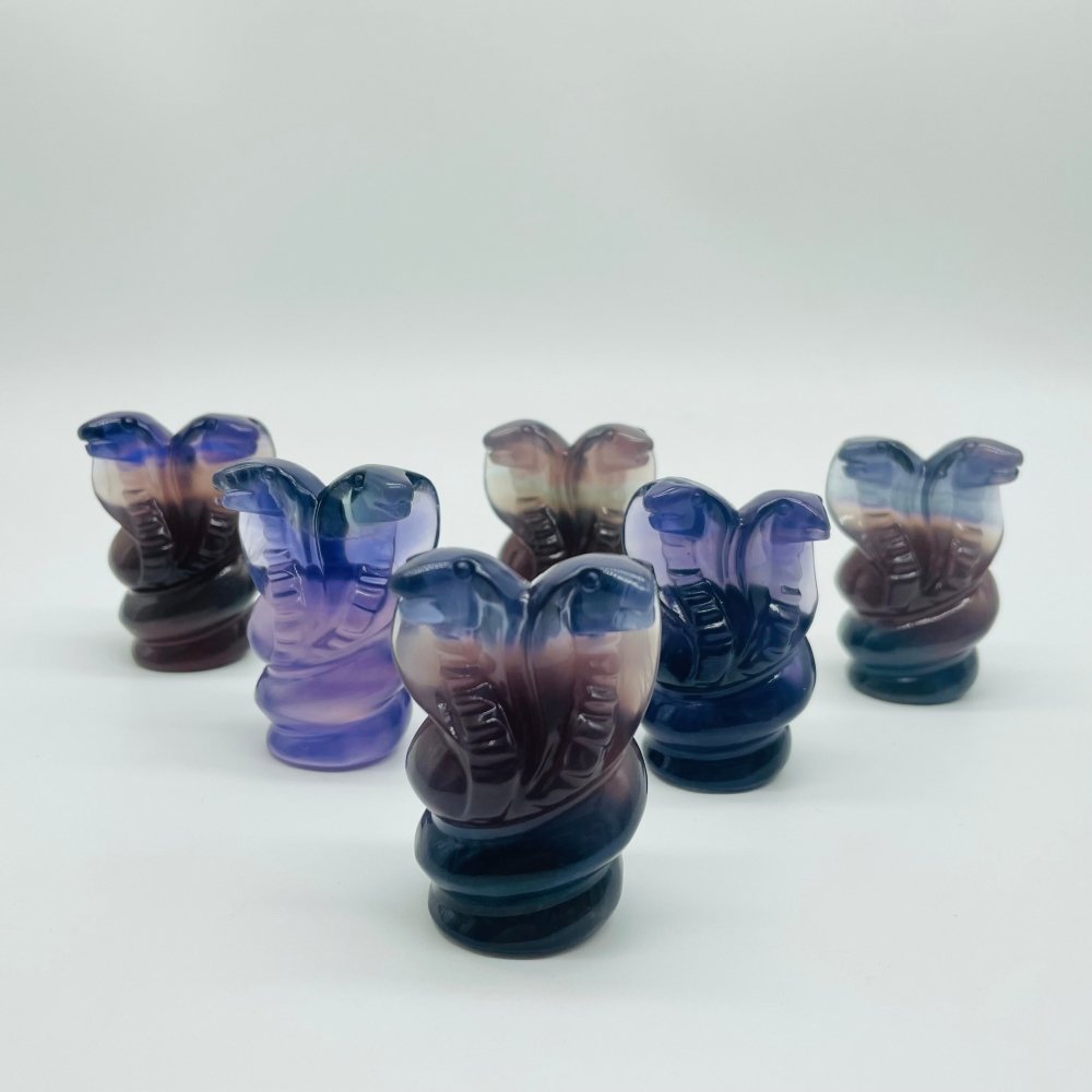Fluorite Snake Cobra Double Head Carving Wholesale -Wholesale Crystals