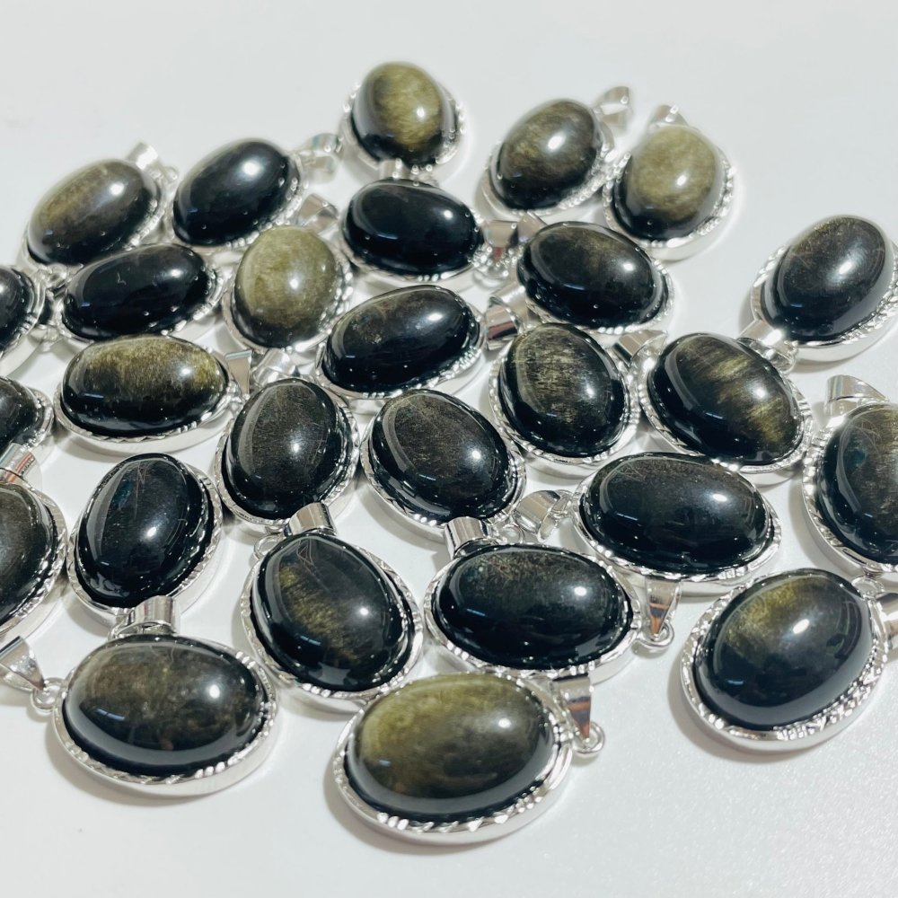Gold Sheen Obsidian Pendant Charm Wholesale -Wholesale Crystals