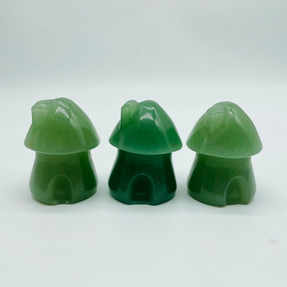 Green Aventurine Mushroom House Carving Wholesale -Wholesale Crystals