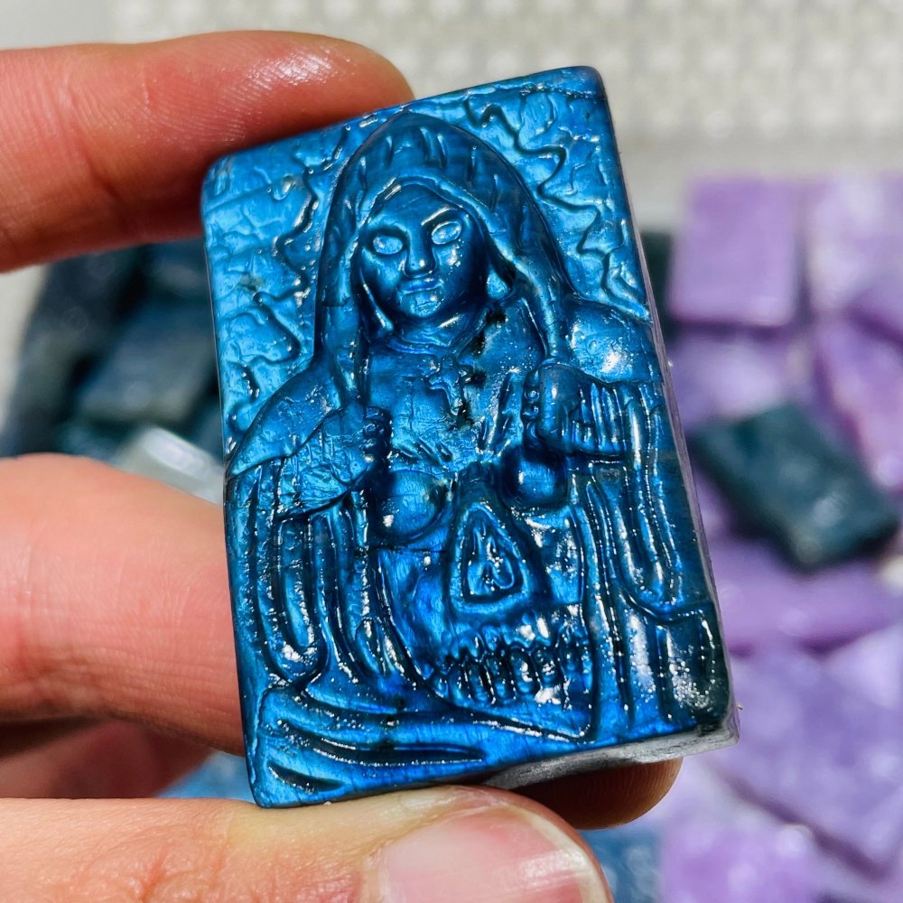 Grim Reaper Death Carving Wholesale Lepidolite Labradorite -Wholesale Crystals