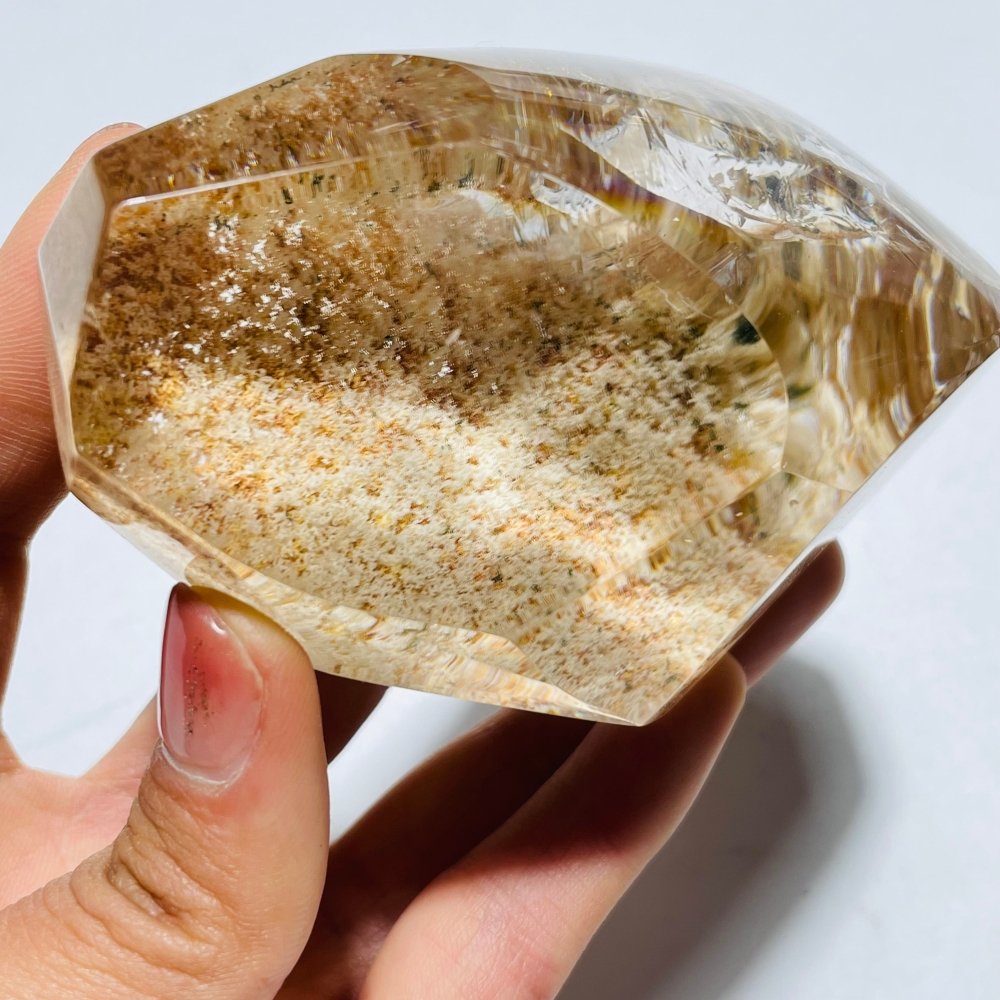 High Grade Orange Garden Quartz Lodolite With Rainbow -Wholesale Crystals