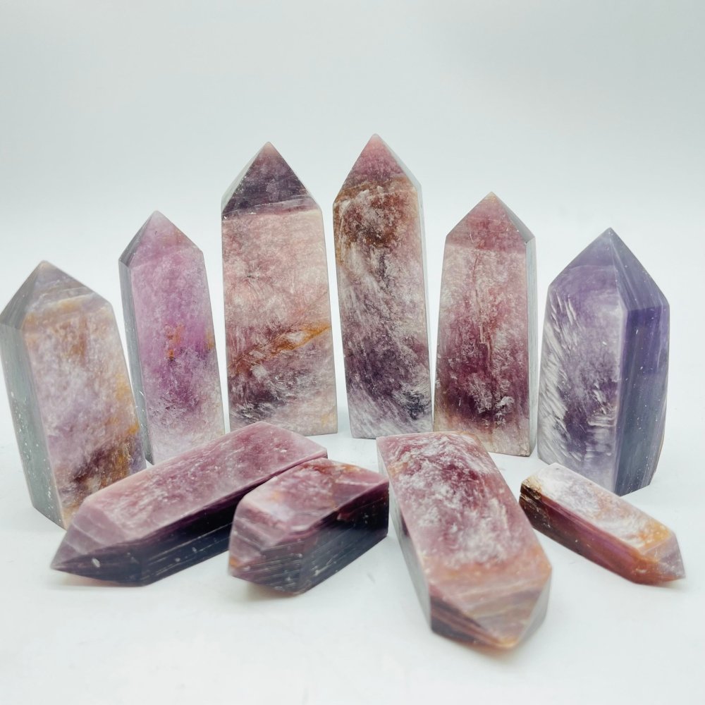 High Quality Purple Lepidolite Tower Points Wholesale -Wholesale Crystals