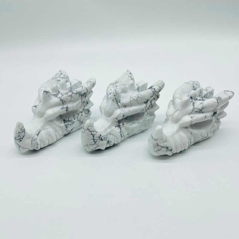 Howlite Dragon Head Carving Wholesale -Wholesale Crystals