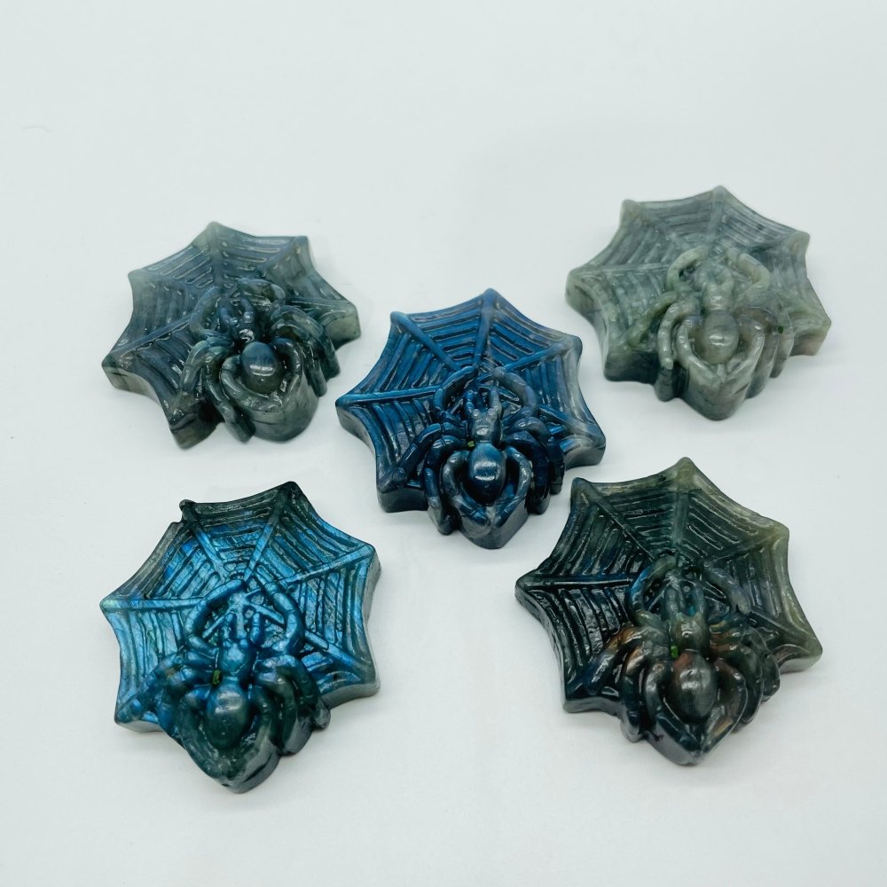 Labradorite Fluorite Spider Carving Wholesale -Wholesale Crystals