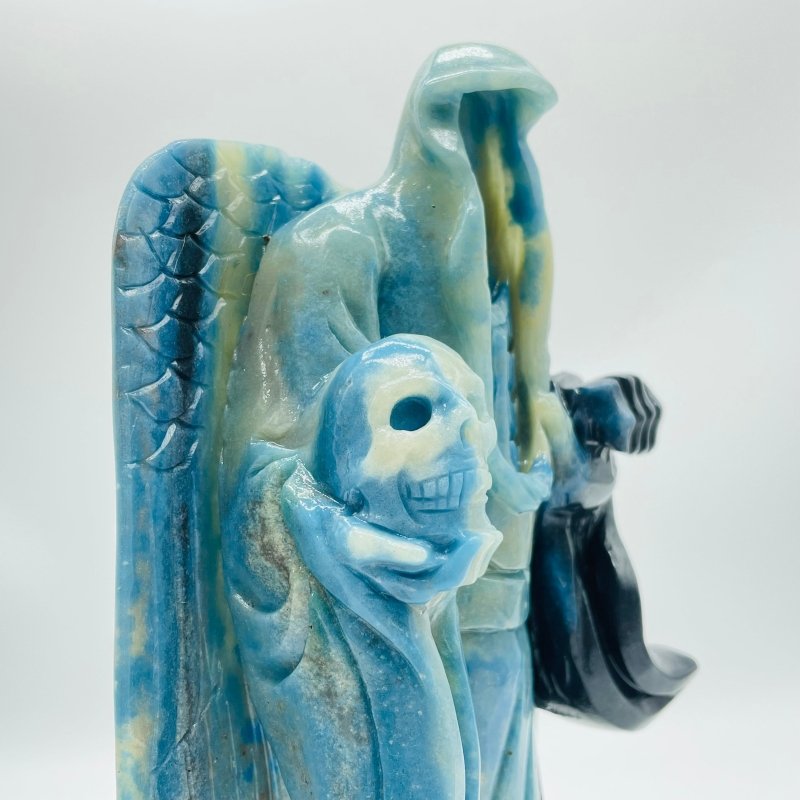 Large Trolleite Stone Death Wizard Skull Carving - Wholesale Crystals