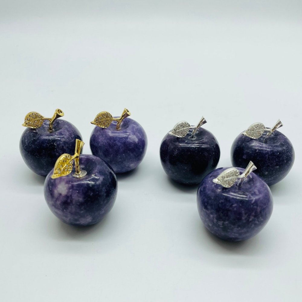 Lepidolite Apple Carving Wholesale -Wholesale Crystals
