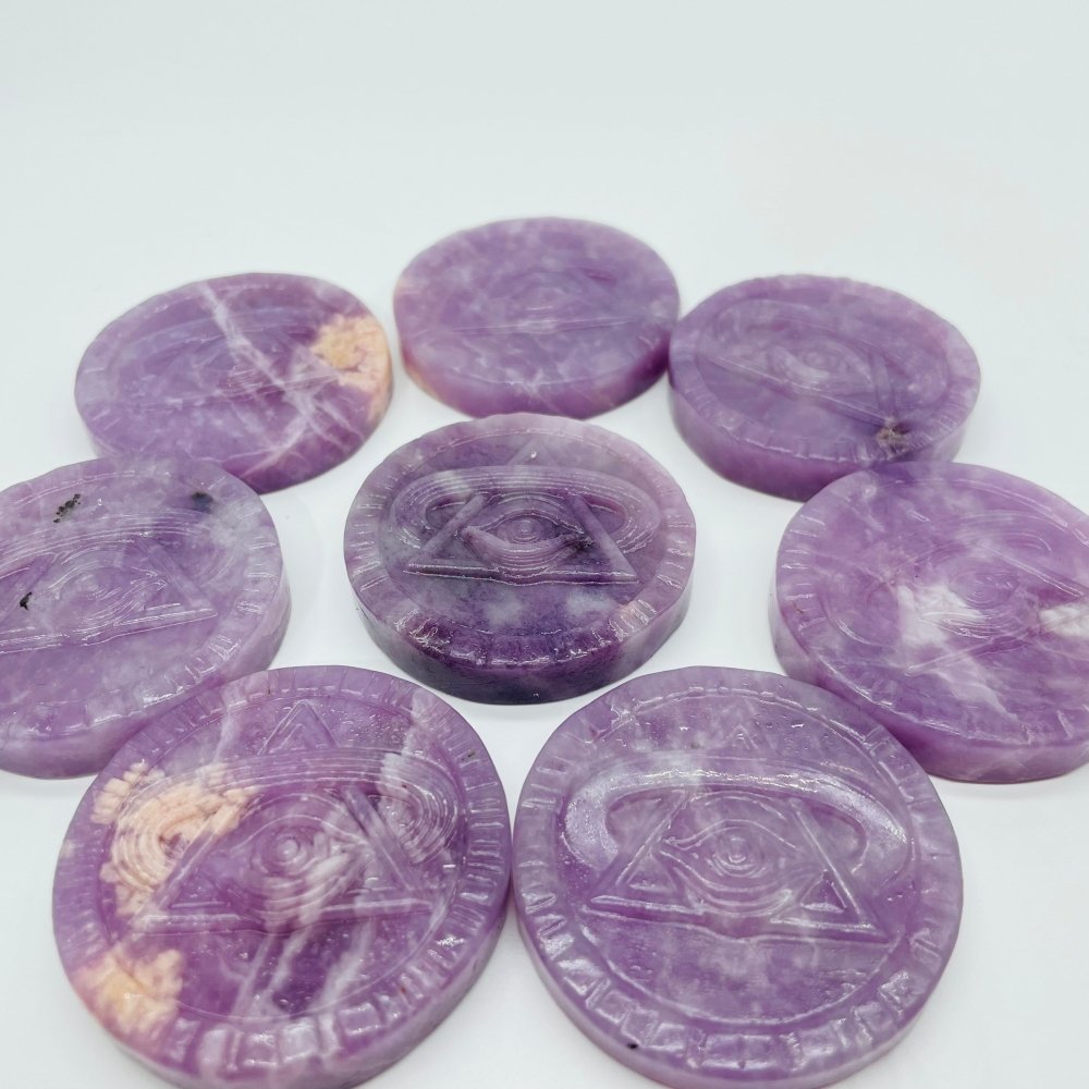 Lepidolite Evil Eye Carving Wholesale -Wholesale Crystals