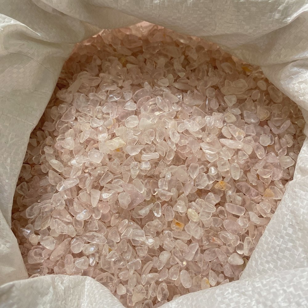 Light Pink Rose Quartz Stone Crystal Chips Gravel Wholesale -Wholesale Crystals