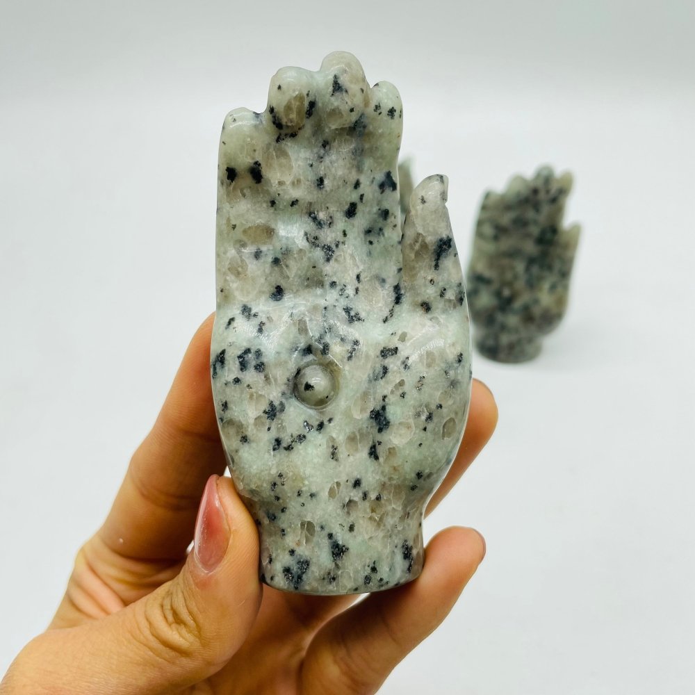 Lotus Jasper Hamsa Hand Carving Wholesale -Wholesale Crystals