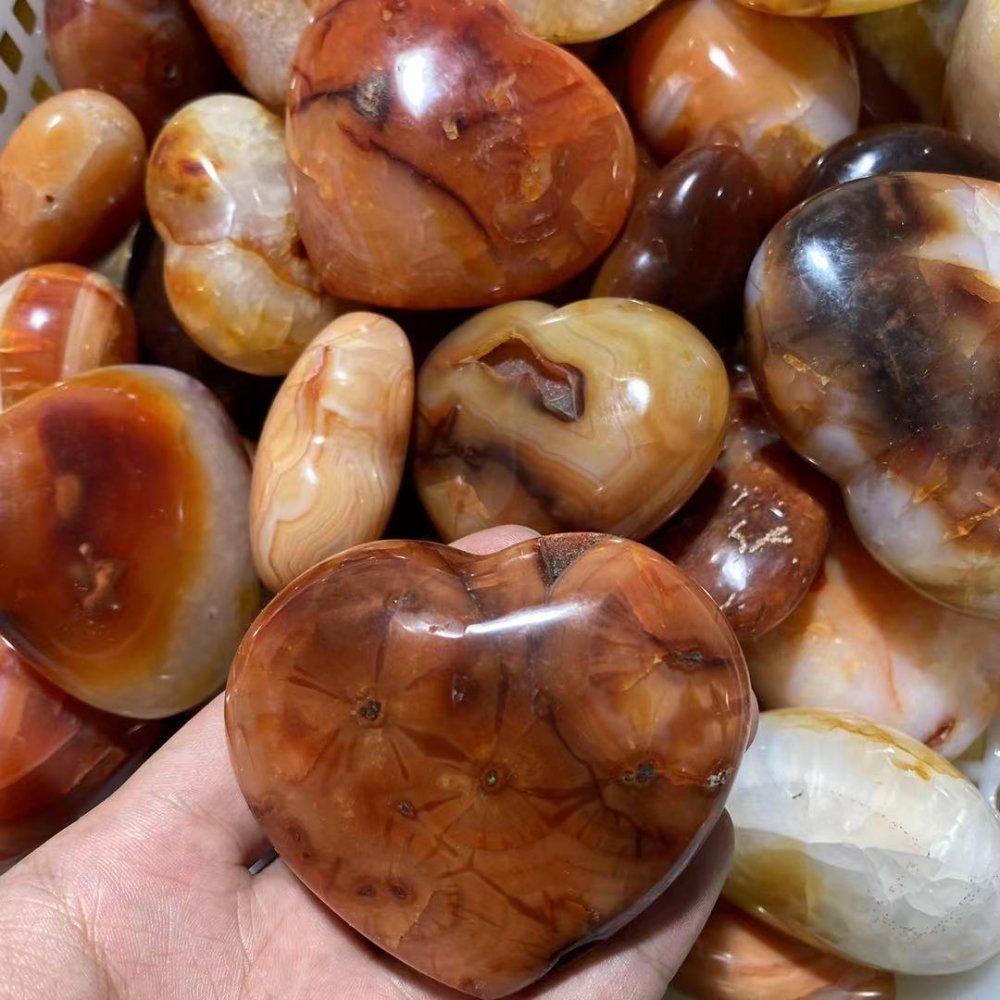 Madagascar Carnelian agate heart wholesale -Wholesale Crystals