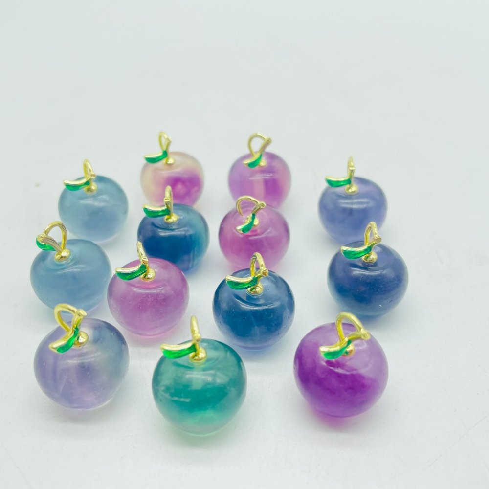 Mini Rainbow Fluorite Apple Carving Wholesale -Wholesale Crystals