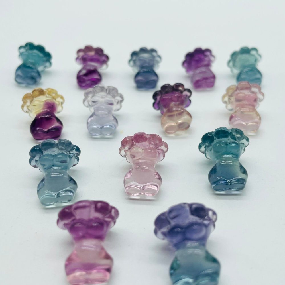 Mini Rainbow Fluorite Goddess Mushroom Carving Wholesale -Wholesale Crystals