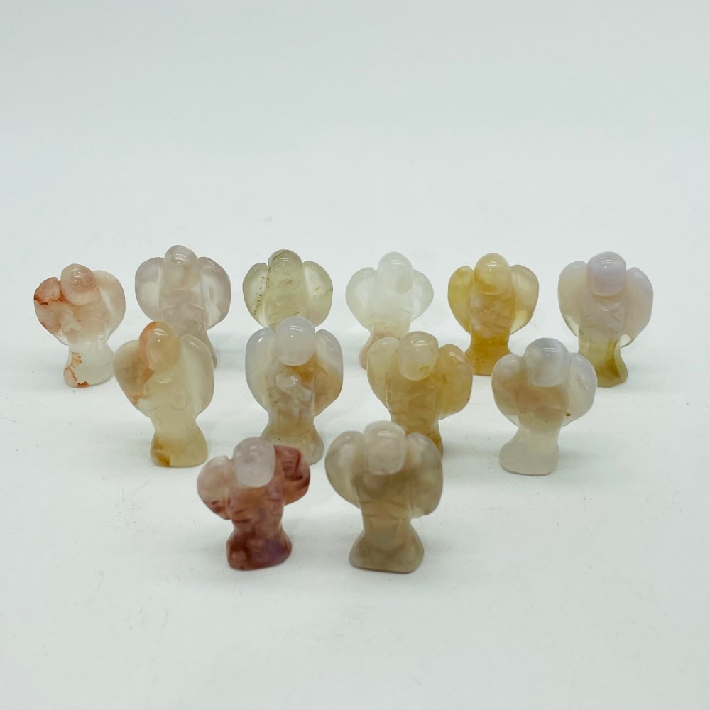 Mini Sakura Flower Agate Angel Carving Wholesale -Wholesale Crystals