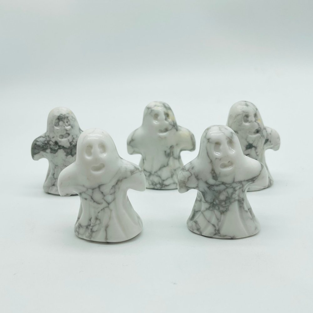 Natural Howlite Ghost Halloween Carving Wholesale -Wholesale Crystals