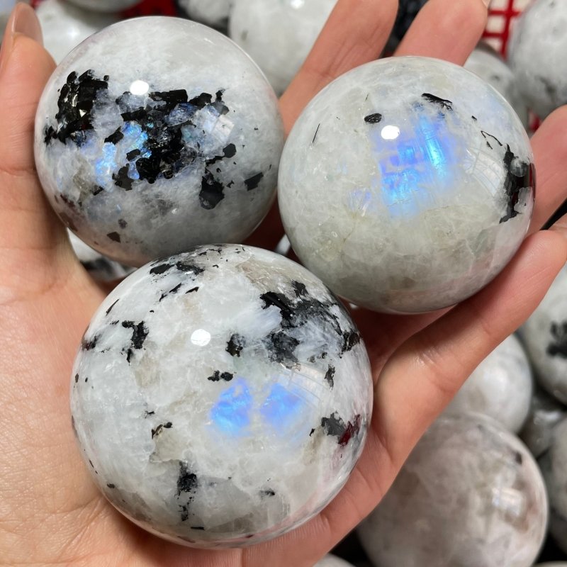 Natural Rainbow Moonstone Spheres Wholesale -Wholesale Crystals