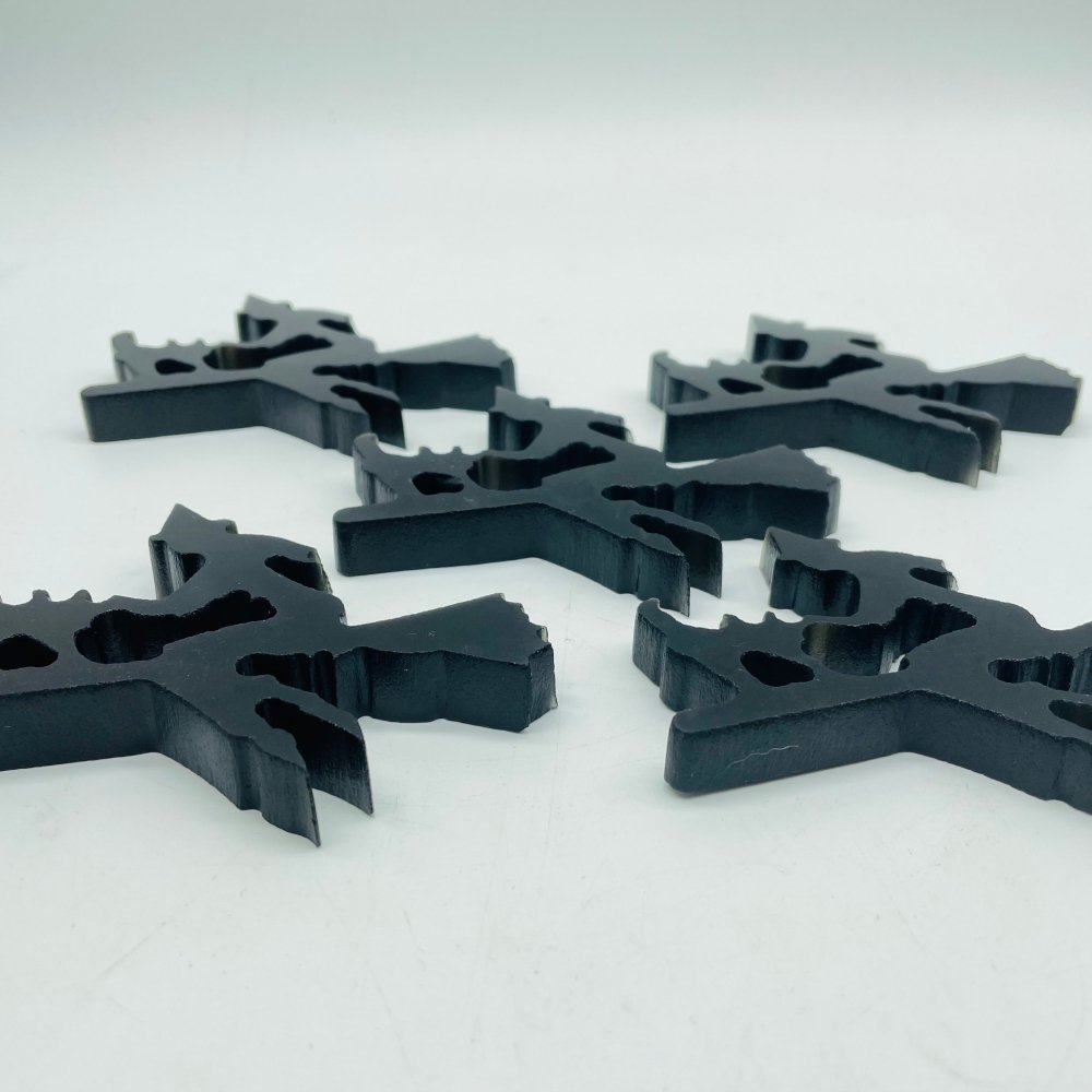 Obsidian Witch Riding A Broom Carving Wholesale -Wholesale Crystals