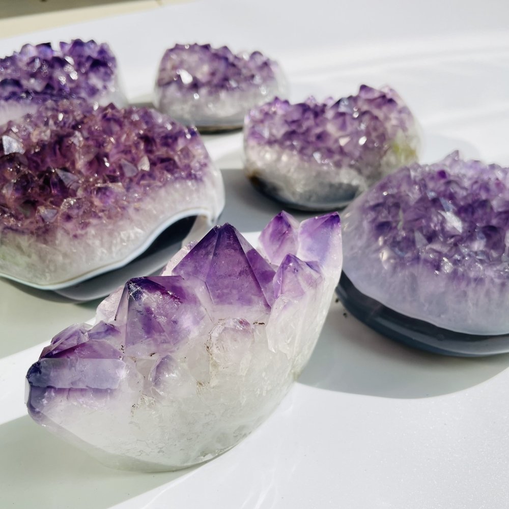 Polished Brazil Amethyst Cluster Crystal Wholesale -Wholesale Crystals