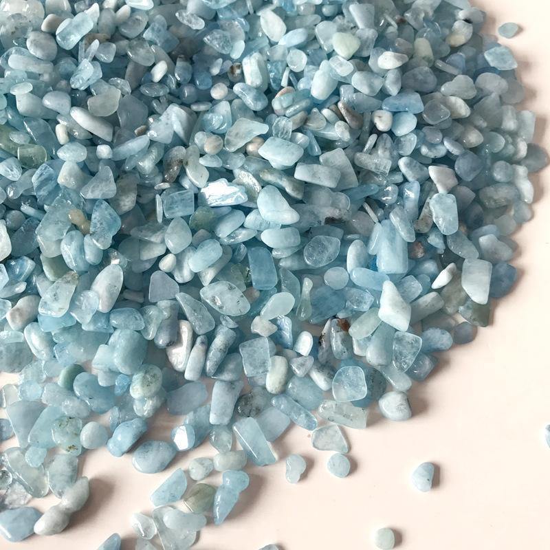 Blue Aquamarine Gravel Chips -Wholesale Crystals