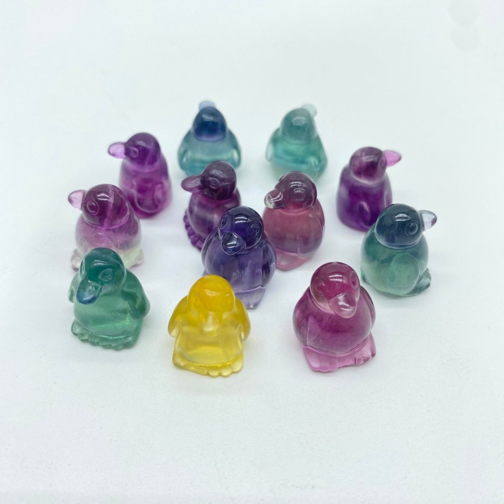 Rainbow Fluorite Mini Penguin Carving Crystal Wholesale -Wholesale Crystals