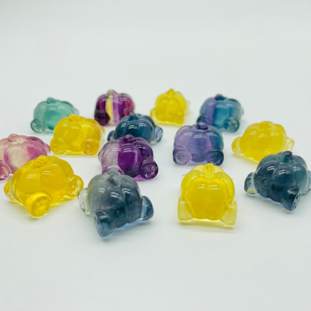 Rainbow Fluorite Mini Pumpkin Carriage Car Carving Wholesale -Wholesale Crystals