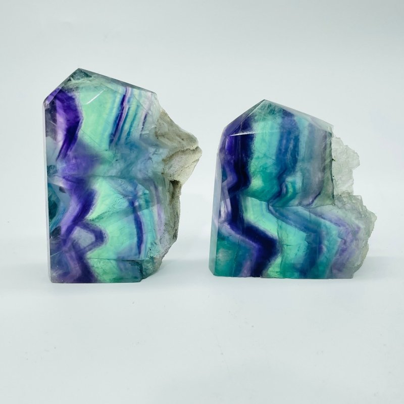 Rainbow Fluorite Rough Side Tower Point Wholesale - Wholesale Crystals
