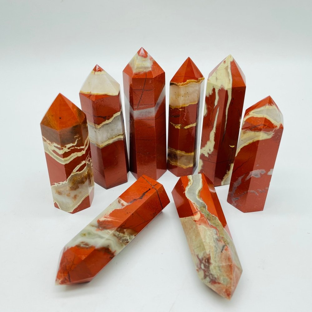 Red Jasper Mixed Agate Tower Points Wholesale -Wholesale Crystals