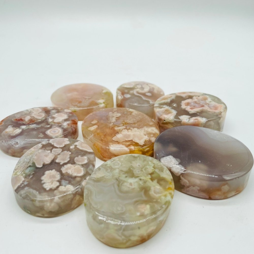 Sakura Flower Agate Oval Plate Wholesale -Wholesale Crystals