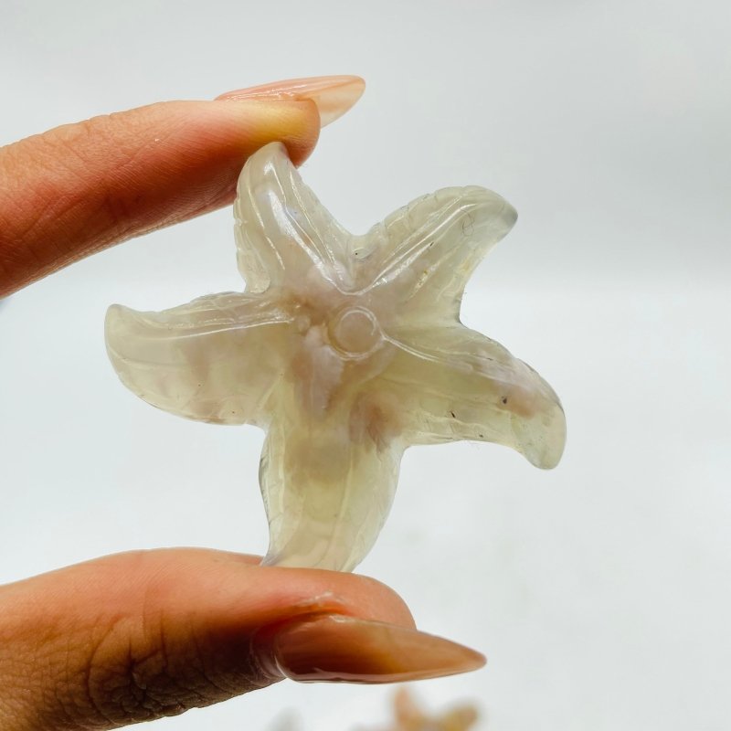 Sakura Flower Agate Starfish Carving Wholesale -Wholesale Crystals