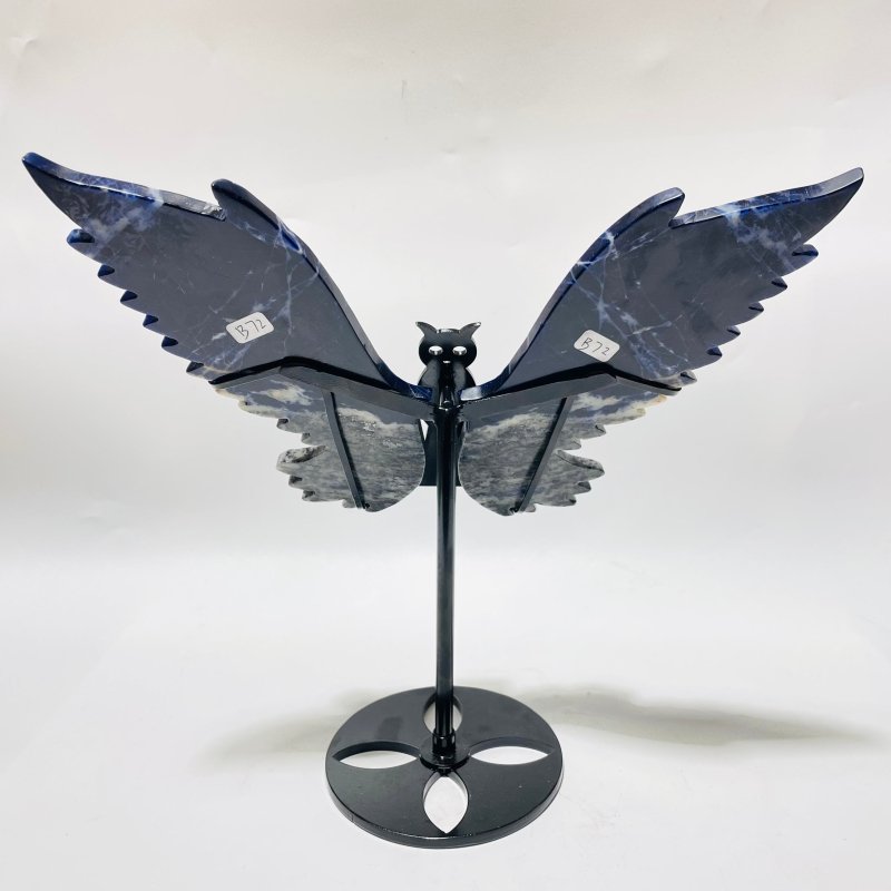 Sodalite Symmetry Wing Carving With Stand -Wholesale Crystals