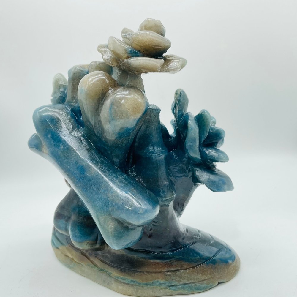 Trolleite Stone Skull Flower Head Carving -Wholesale Crystals