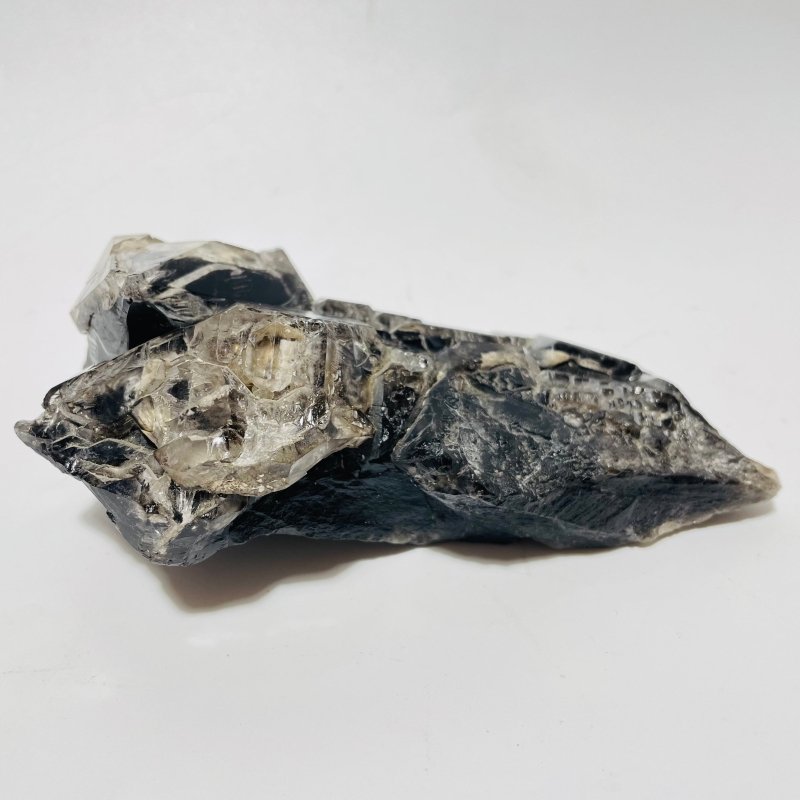 White Dry Quicksand Moving Bubble Enhydro Smoky Quartz Backbone Raw Quartz -Wholesale Crystals