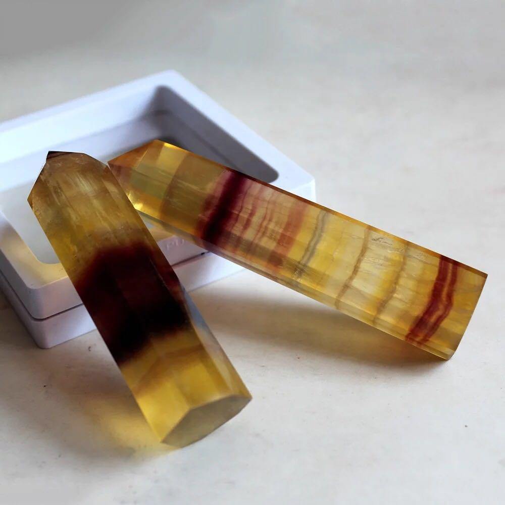 Yellow fluorite point -Wholesale Crystals