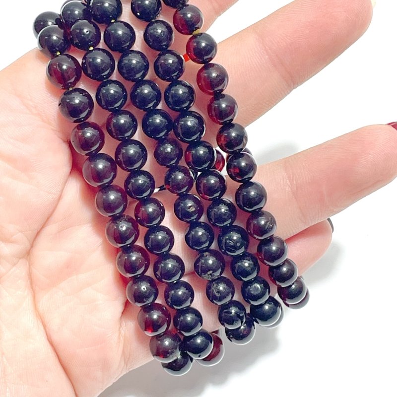 0.24in(6mm) Red Amber Bracelets Wholesale(Defective) - Wholesale Crystals