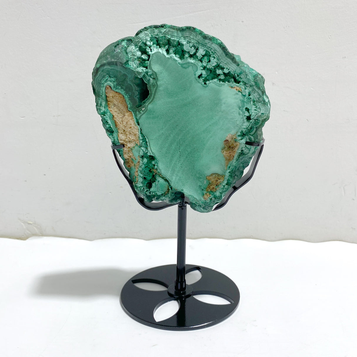 Unique Malachite Specimen With Stand