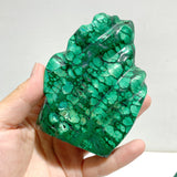 12 Pieces Malachite Flame Carving
