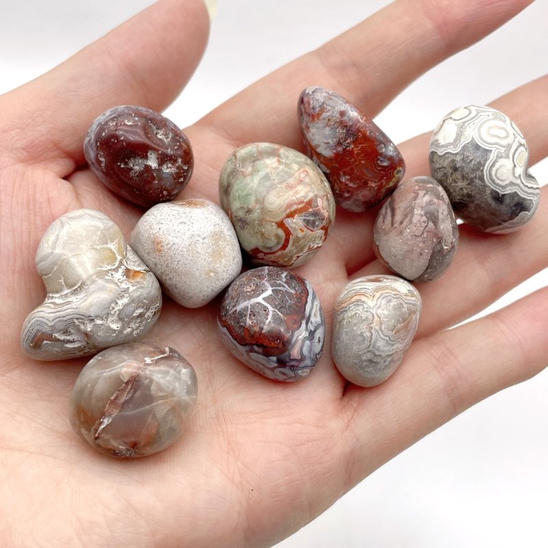 0.6 - 1.1in Moroccan Agate Tumbled Wholesale - Wholesale Crystals