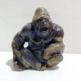 Unique Volcano Agate King Kong Ape Carving #4