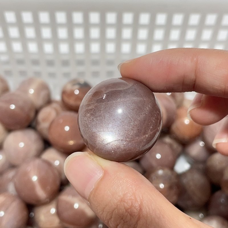 0.8 - 1.1in Beautiful Spark Sunstone Spheres Wholesale - Wholesale Crystals