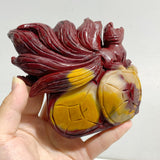 2 Pieces Mookaite Nine-tailed Fox Carving #5