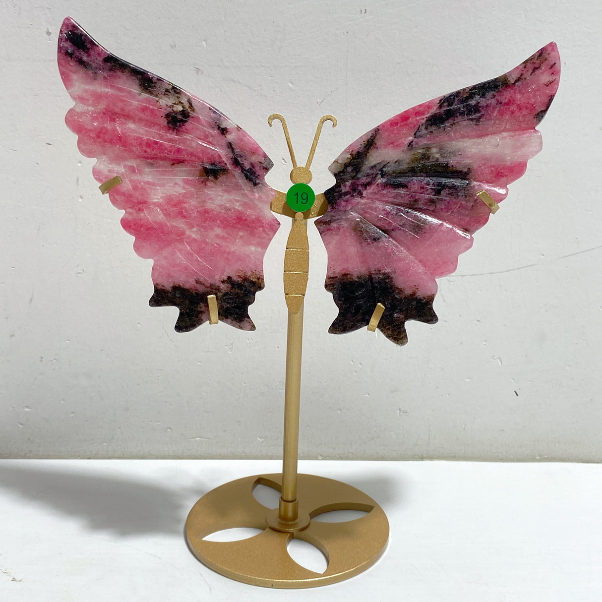 Rhodonite Mixed Quartz Butterfly Wing With Stand Wholesale (No.19-23)