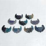 9 Pieces Trolleite Stone Heart Wing Carving Closeout