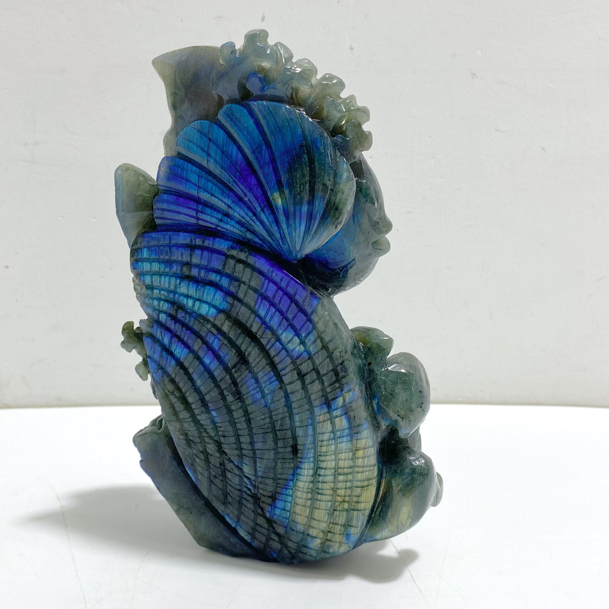 Unique Labradorite Sea Animal Carving (Defect)