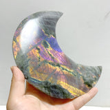 10 Pieces Beautiful Labradorite Moon Carving -Wholesale Crystals