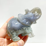 10 Pieces Beautiful Moss Agate Elephant Carving - Wholesale Crystals